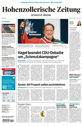 Cover of Hohenzollerische Zeitung