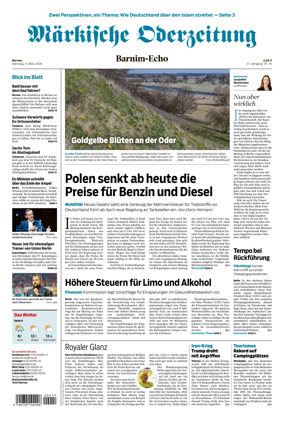 Cover of Markische Oderzeitung Bernau