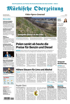 Cover of Markische Oderzeitung Eisenhuttenstadt