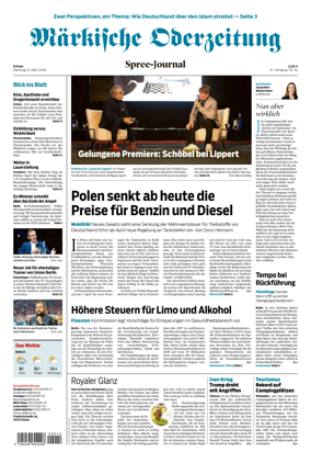 Cover of Markische Oderzeitung Erkner