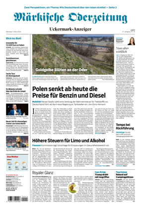 Cover of Markische Oderzeitung Uckermarkanzeiger