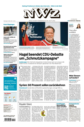 Cover of NWZ – Neue Wurttembergische Zeitung