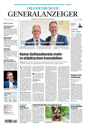 Cover of Oranienburger Generalanzeiger