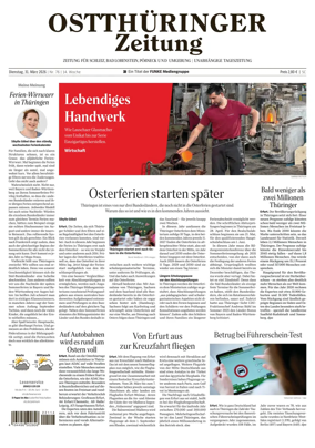 Cover of Ostthuringer Zeitung (Posneck)