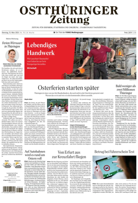 Cover of Ostthuringer Zeitung (Saale-Holzland-Kreis)