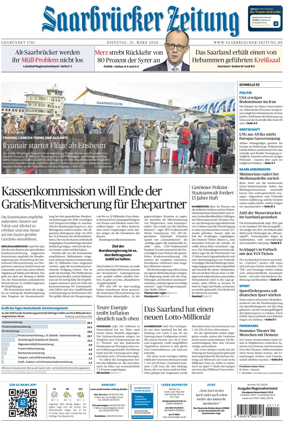 Cover of Saarbruecker Zeitung