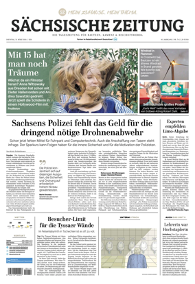 Cover of Sachsische Zeitung (Bautzen Kamenz & Bischofswerda)