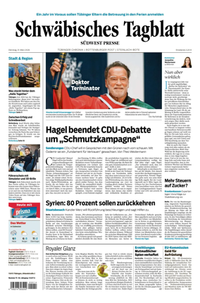 Cover of Schwabisches Tagblatt - Tubinger Chronik