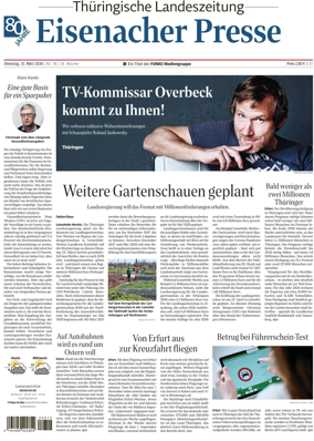 Cover of Thuringische Landeszeitung (Eisenach)