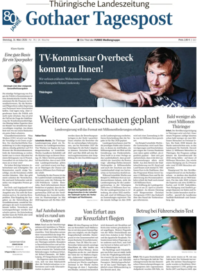 Cover of Thuringische Landeszeitung (Gotha)
