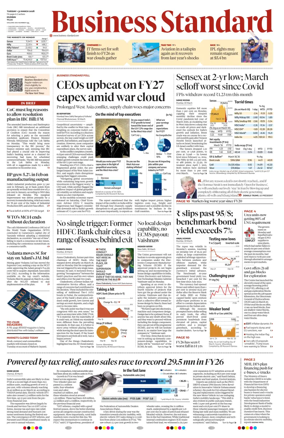 Cover of Business Standard