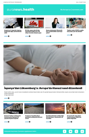 Cover of Euronews Health (Turkish) Compiled Edition