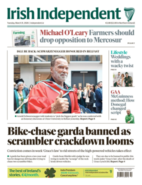 Cover of Irish Independent
