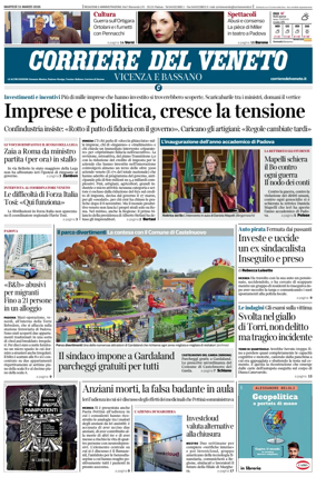 Cover of Corriere del Veneto (Vicenza e Bassano)