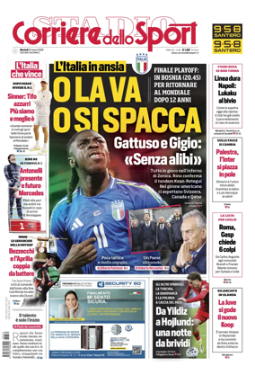 Cover of Corriere dello Sport