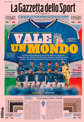 Cover of La Gazzetta dello Sport