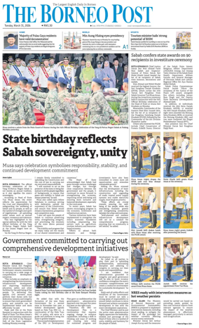 Cover of The Borneo Post (Sabah)