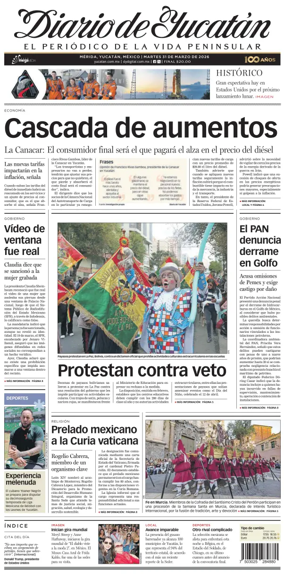 Cover of Diario de Yucatan