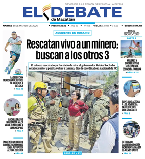 Cover of El Debate de Mazatlan