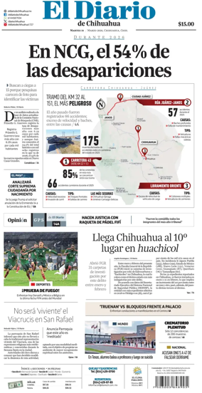 Cover of El Diario de Chihuahua