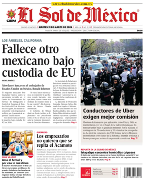 Cover of El Sol de Mexico