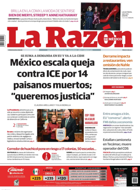Cover of La Razon de Mexico