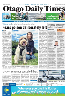 Cover of Otago Daily Times