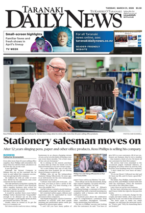 Cover of Taranaki Daily News