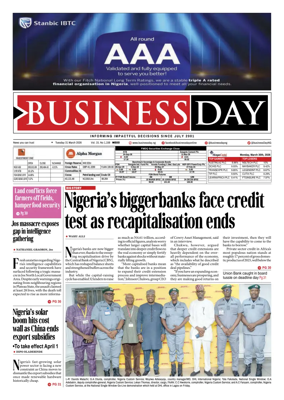 Cover of Business Day (Nigeria)