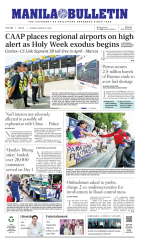 Cover of Manila Bulletin