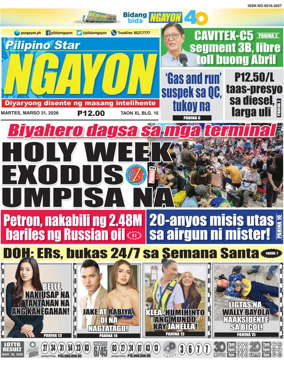 Cover of Pilipino Star Ngayon