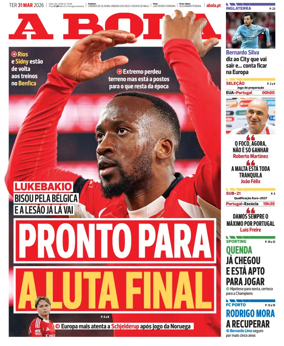 Cover of A BOLA (Portuguese)