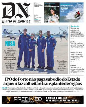Cover of Diario de Noticias