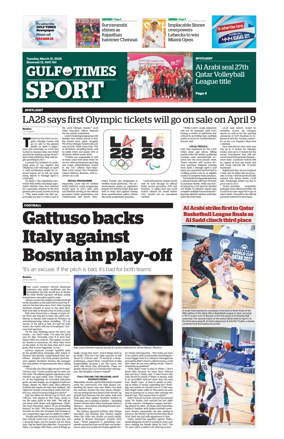 Cover of Gulf Times Sport