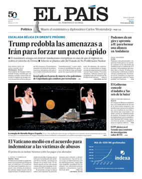 Cover of EL PAIS Valencia