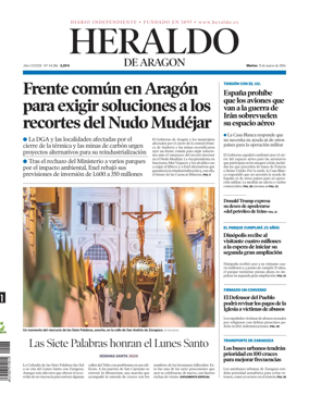 Cover of Heraldo de Aragon