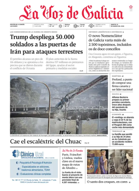 Cover of La Voz de Galicia (A Coruna)