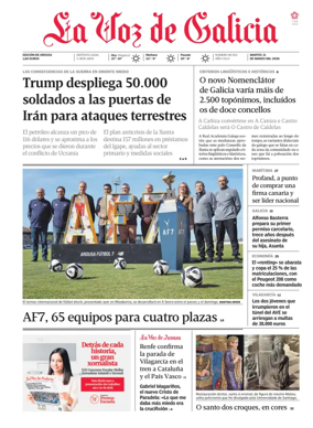 Cover of La Voz de Galicia (Arousa)