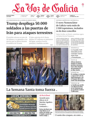 Cover of La Voz de Galicia (Ferrol)