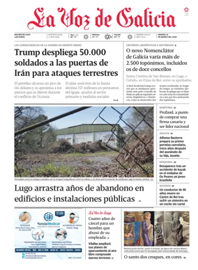 Cover of La Voz de Galicia (Lugo)