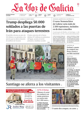 Cover of La Voz de Galicia (Santiago)