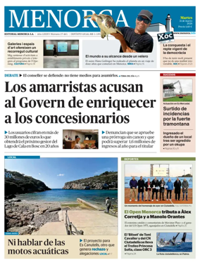 Cover of Menorca Diario Insular