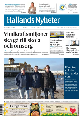 Cover of Hallands Nyheter