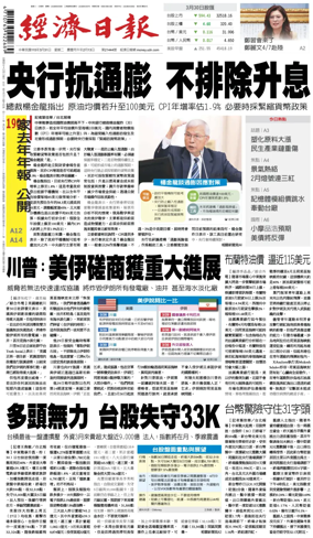 Cover of Economic Daily News (Taiwan)