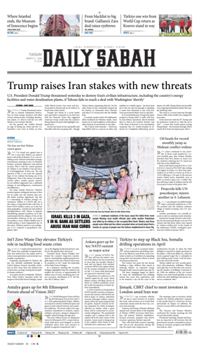 Cover of Daily Sabah (Turkey)