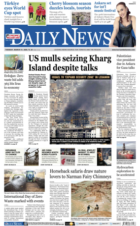 Cover of Hurriyet Daily News & Economic Review