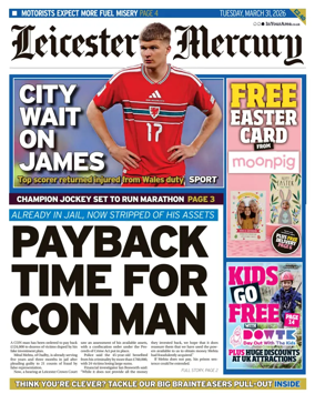 Cover of Leicester Mercury