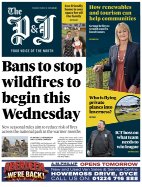 Cover of The Press and Journal (Inverness Highlands and Islands)