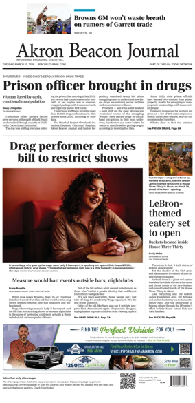 Cover of Akron Beacon Journal