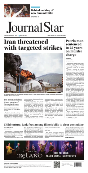 Cover of Journal Star (Peoria)